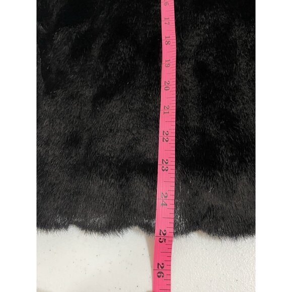 Kathie Lee Black Zip Up Sweater Faux Fur Front Ribbed Back Size XL Jacket - Picture 6 of 6